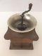 Antique Vintage Coffee MILL Spice Grinder Brown Wooden Box With Drawer
