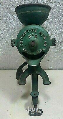 Antique Vintage Enterprise Cast Iron Coffee Grinder No. 0