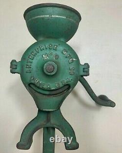 Antique Vintage Enterprise Cast Iron Coffee Grinder No. 0