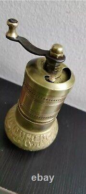 Antique Vintage Hand engraved old Arabic coffee grinder