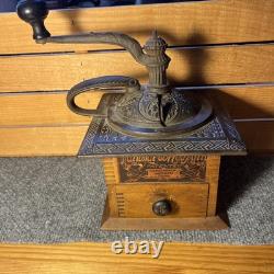 Antique Vintage Parker's National Coffee Mill No. 431 Amazing Condition
