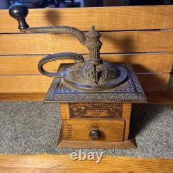 Antique Vintage Parker's National Coffee Mill No. 431 Amazing Condition