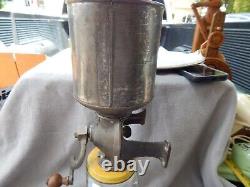 Antique/Vintage Pat 1891 B Canister Coffee Mill Grinder & Glass Jar Wall Mount
