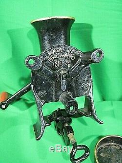 Antique Vintage Spong And Co Ltd Coffee Mill Grinder No. 2 Made In England