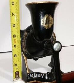 Antique Vintage Spong & Co Ltd Coffee Mill Grinder No. 2 Made In England