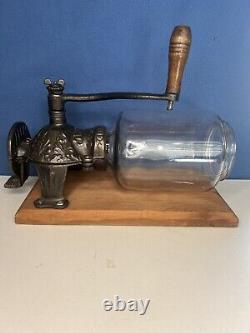 Antique Vintage Victorian Cast Iron Wall Coffee Grinder