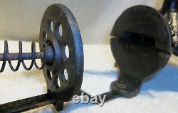 Antique Wall Mount Arcade Crystal No 3 Cast Iron Coffee Grinder Excellent Orig