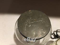 Antique Wall Mount Arcade Crystal No. 3 Coffee Grinder with Original Catch Glass