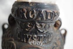 Antique Wall Mount Crystal Arcade Coffee MILL Great Condition