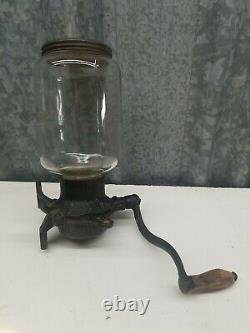 Antique Wardway Wall Mounted Coffee Grinder Cast Iron