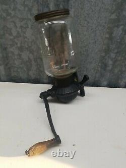 Antique Wardway Wall Mounted Coffee Grinder Cast Iron