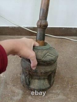 Antique Wood Mahbash Coffee Grinder Arabic Traditional Knocker Small Handmade