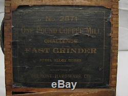Antique Wooden Lap Mill Fast Coffee Grinder Belmont Hardware Challenge Burr