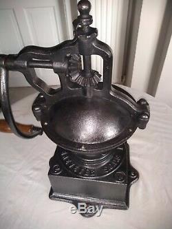 Antique c1900s French Cast Iron Peugeot Freres Coffee Grinder shop size A2