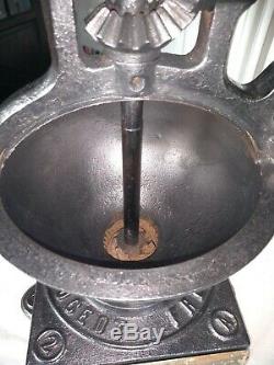 Antique c1900s French Cast Iron Peugeot Freres Coffee Grinder shop size A2