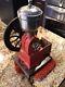 Antique cast iron Single Wheel MANUAL coffee grinder RED/ORANG VINTAGE Rare