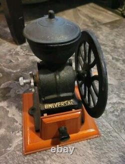 Antique cast iron Single Wheel MANUAL coffee grinder vintage Black Beautiful