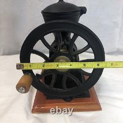 Antique cast iron Single Wheel MANUAL coffee grinder vintage Black Beautiful