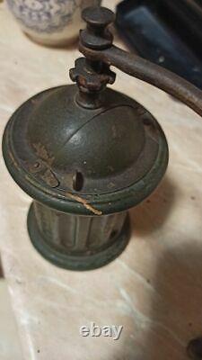 Antique coffee grinder. Rare decor working 19th-20th century Vintage Europe