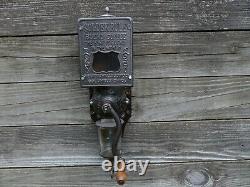 Antique coffee grinder wood cast iron wall mount golden rule Columbus Ohio