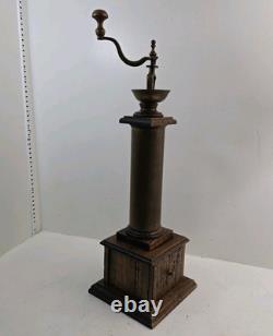Antique hand grinder Coffee mill Model 24 X6 1/2 Inches MILANO #1 Italy