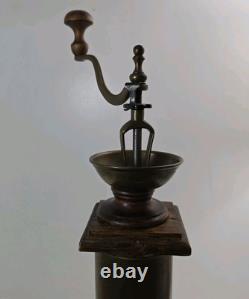 Antique hand grinder Coffee mill Model 24 X6 1/2 Inches MILANO #1 Italy