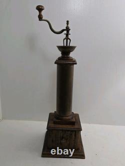 Antique hand grinder Coffee mill Model 24 X6 1/2 Inches MILANO #1 Italy