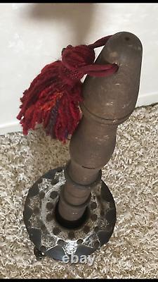 Antique handma Arabic Bedouin tribal ethnic pistacia wood coffe grinder mehbash