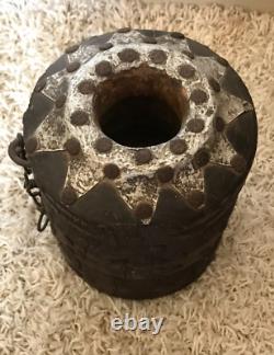 Antique handma Arabic Bedouin tribal ethnic pistacia wood coffe grinder mehbash