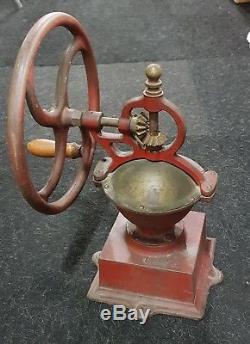 Antique no 1 cast iron Elma Coffee Grinder. In Original condition