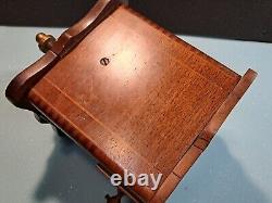 Antique old wooden coffee grinder