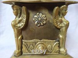 Antique rare heavy brass coffee grinder mill with angel figurines