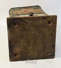 Antique vtg NONE-SUCH Bronson Walton COFFEE GRINDER Mill Tin Litho Cleveland OH