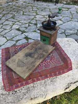 Antique wooden coffee grinder, Ottoman period made coffee grinder