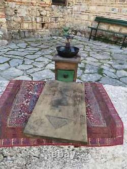 Antique wooden coffee grinder, Ottoman period made coffee grinder