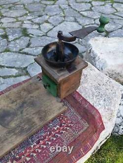 Antique wooden coffee grinder, Ottoman period made coffee grinder