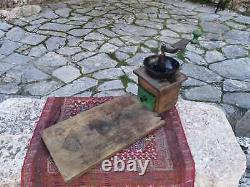 Antique wooden coffee grinder, Ottoman period made coffee grinder