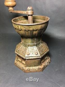 Antique (working) Victorian Cast Iron Coffee Grinder by Kenrick A K & Sons