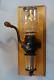 AntiqueArcade Wall MountCrystal No. 3 Coffee Grinder withLid & Glass Catch Cup