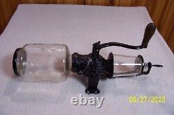 Arcade Crystal # 3 Wall Mount Coffee Grinder-Catch cup not original. VG Cond