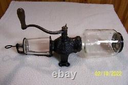Arcade Crystal # 3 Wall Mount Coffee Grinder-Catch cup not original. VG Cond