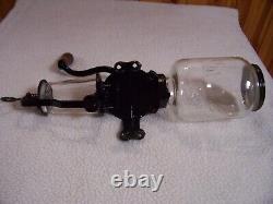 Arcade Crystal # 3 Wall Mount Coffee Grinder-Catch cup not original. VG Cond