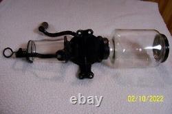 Arcade Crystal # 3 Wall Mount Coffee Grinder-Catch cup not original. VG Cond