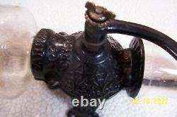 Arcade Crystal # 3 Wall Mount Coffee Grinder-Catch cup not original. VG Cond