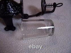 Arcade Crystal # 3 Wall Mount Coffee Grinder-Catch cup not original. VG Cond