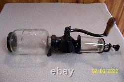 Arcade Crystal # 4 Wall Mount Coffee Grinder/Catch Cup not orig. /Excellent Cond