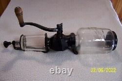 Arcade Crystal # 4 Wall Mount Coffee Grinder/Catch Cup not orig. /Excellent Cond