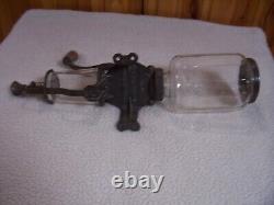 Arcade Crystal # 4 Wall Mount Coffee Grinder/Catch Cup not orig. /Excellent Cond