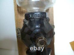 Arcade Crystal # 4 Wall Mount Coffee Grinder-Catch cup not original