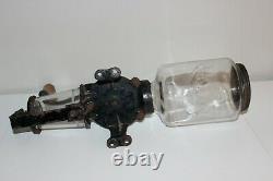 Arcade Crystal Wall Mount Coffee Grinder Hank Crank Vintage Antique